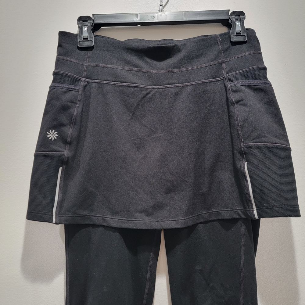 Athleta Black Activewear Skirt With Attached Leggings Sz Small - Picture 2 of 9
